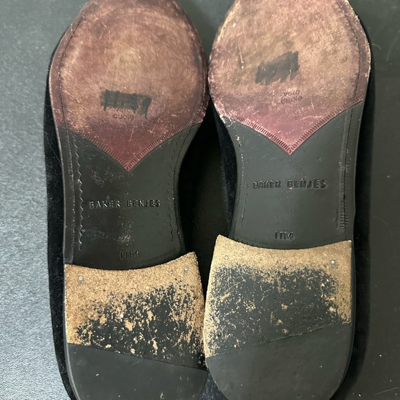Baker Benjes Simpson Black Velvet Mens Loafers Made In Spain Size 11 main image 8